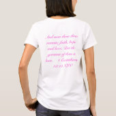 Roze Faith Hope & Love T-shirt (Achterkant)
