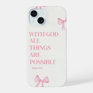 Roze Faith Over Fear iPhone hoesje 15 Case