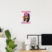 Roze 'Faith Over Fear'-poster Poster (Thuiskantoor)