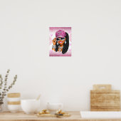 Roze 'Faith Over Fear'-poster Poster (Keuken)