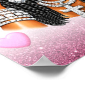 Roze 'Faith Over Fear'-poster Poster (Hoek)