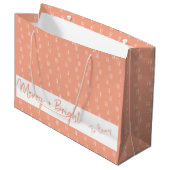 Roze Falala met gepersonaliseerde naam Gift Bag Groot Cadeauzakje (Voorkant Gekanteld)