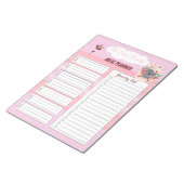 Roze Familie Maaltijdplanner Notitieblok met Koala (Schuin)