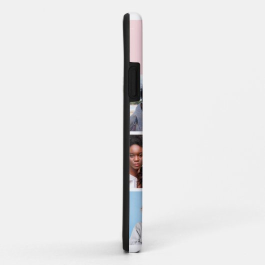 Roze Familie Vrienden Foto Collage Monogram Naam Case-Mate iPhone Case (Achterkant/rechts)