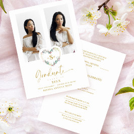 Roze Fancy Afstuderen Romantische Floral Heart 2 F