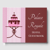 Roze fancy cake hotel Bed en Breakfast Gastenboek (Voorkant)
