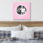 Roze Fancy decoratief Lijst Foto Canvas Afdruk (Insitu (Slaapkamer))