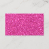 Roze Fancy glitter sparkle pop persoonlijke kaart Visitekaartje (Achterkant)