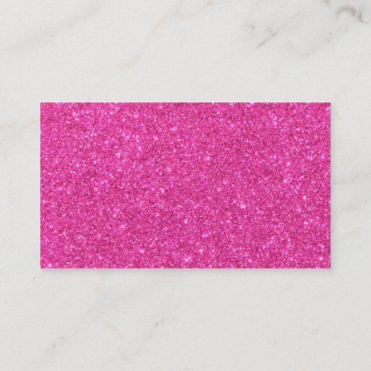 Roze Fancy glitter sparkle pop persoonlijke kaart Visitekaartje (Achterkant)