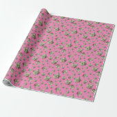 Roze Fancy kat Cadeaupapier (Uitgerold)