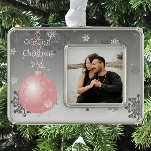 Roze Fancy kerstomhuld Ornament