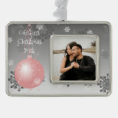 Roze Fancy kerstomhuld Ornament (Voorkant)
