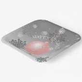 Roze Fancy kerstpapier Bord (Gebogen)