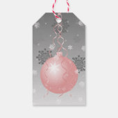 Roze Fancy kerstsierbeker Label Cadeaulabel (Achterkant)