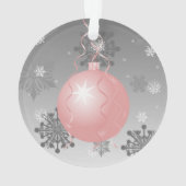 Roze Fancy kerstversiering Ornament (achterkant)
