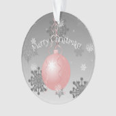 Roze Fancy kerstversiering Ornament (voorkant)