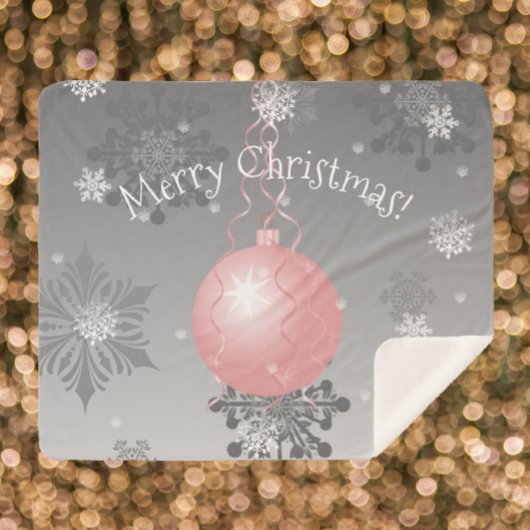Roze Fancy kerstversiering Sherpa Blanket Sherpa Deken