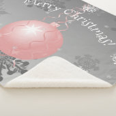 Roze Fancy kerstversiering Sherpa Blanket Sherpa Deken (3/4)