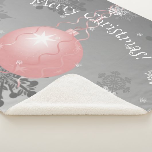 Roze Fancy kerstversiering Sherpa Blanket Sherpa Deken (3/4)