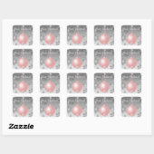 Roze Fancy kerstversiering Sticker (Vel)