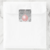 Roze Fancy kerstversiering Sticker (Tas)