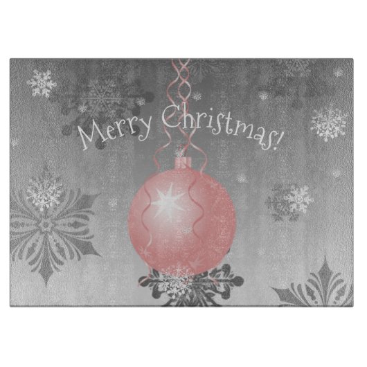 Roze Fancy kerstversieringsraad Snijplank (Voorkant)