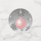 Roze Fancy kerstversieringstabel Confetti (Kleine voorkant)