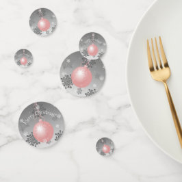 Roze Fancy kerstversieringstabel Confetti