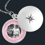 Roze Fancy Lijst Aangepaste foto Zilver Vergulden Ketting<br><div class="desc">Elegant en eenvoudig lijst van foto's.</div>