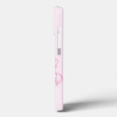 Roze Fancy Monogram iPhone Case (Achterkant / Links)
