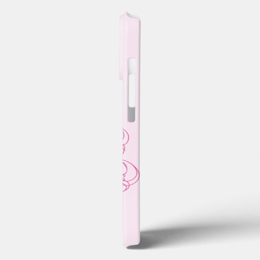 Roze Fancy Monogram iPhone Case (Achterkant / Links)