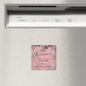 Roze Fancy Rozen Quinceanera Roze sparen de Datum Magneet (Insitu (Vaatwasser))