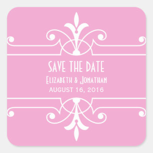 Roze Fancy sierlijk sparen de Stickers van de Datu