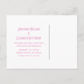 Roze Fancy sierlijk sparen het Briefkaart van de D (Achterkant)