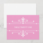 Roze Fancy sierlijstnummer Briefkaart (Voorkant / Achterkant)