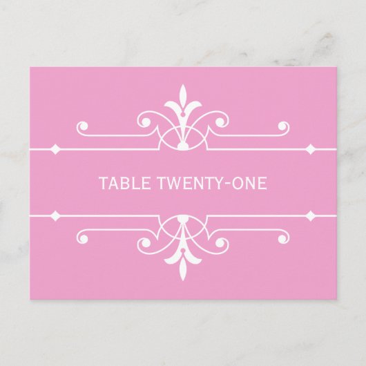 Roze Fancy sierlijstnummer Briefkaart (Voorkant)