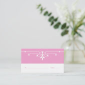 Roze Fancy sierplaatskaart Plaatskaartje (Staand voorkant)