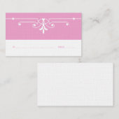 Roze Fancy sierplaatskaart Plaatskaartje (Voorkant / Achterkant)