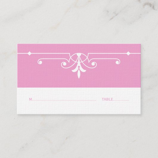Roze Fancy sierplaatskaart Plaatskaartje (Voorkant)