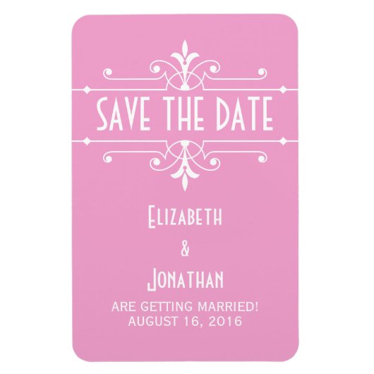 Roze Fancy Versiering sparen de Magnet van de Datu Magneet (Verticaal)