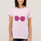 Roze Fancy zonnebril T-shirt (Voorkant)