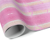 Roze Fandango Paarse Valentijn Hart Waterverf Cadeaupapier (Rol Hoek)