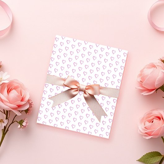 Roze Fandango Paarse Valentijn Hart Waterverf Cadeaupapier