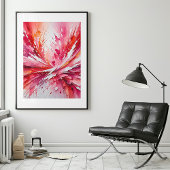 Roze Fantasie Abstract Acryl Kunst Poster