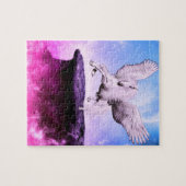 Roze Fantasie Eenhoorn Legpuzzel (Horizontaal)