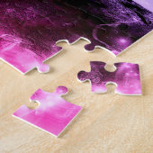 Roze Fantasie Eenhoorn Legpuzzel (Zijkant)