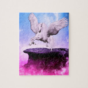 Roze Fantasie Eenhoorn Legpuzzel