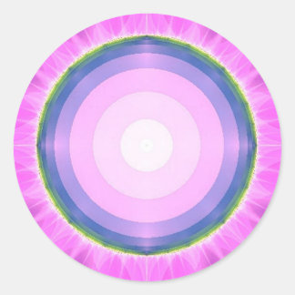 Roze Fantasie ~ Fractalen Ronde Sticker