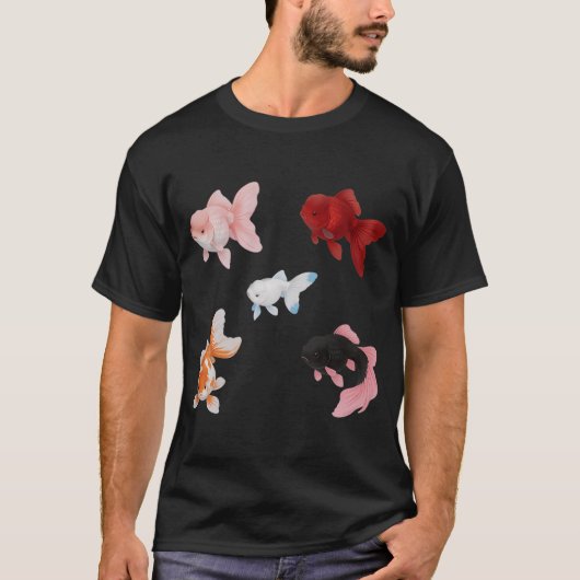 Roze Fantasie Goudvis T-shirt (Voorkant)