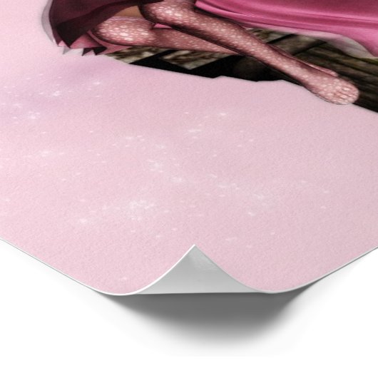 Roze fantasie-Poster Poster (Hoek)